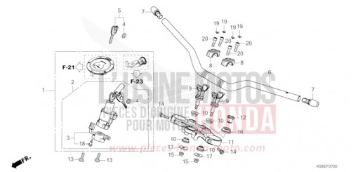 HANDLE PIPE/TOP BRIDGE CBF125NAR de 2024